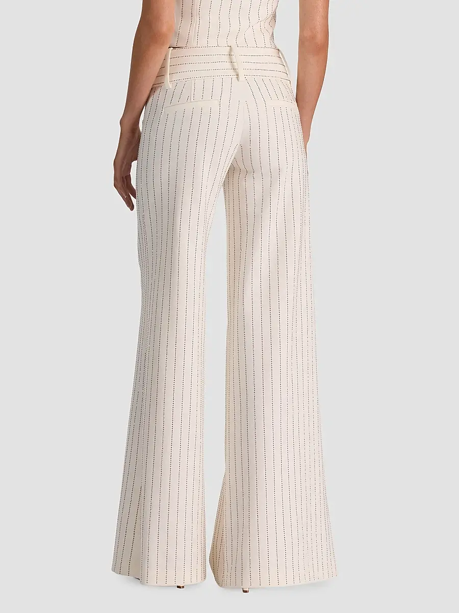 Alice + Olivia Women's Olivia Striped Low-Rise Wide-Leg Pants | Thumbnail 3 Alice + Olivia Women's Olivia Striped Low-Rise Wide-Leg Pants | Thumbnail 3