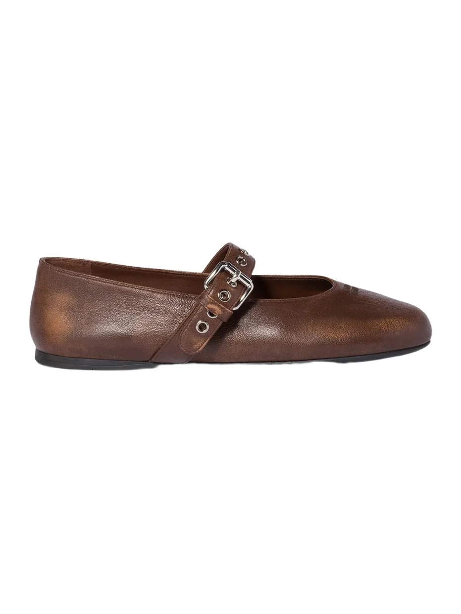 Miu Miu Women's Nappa Leather Ballerinas