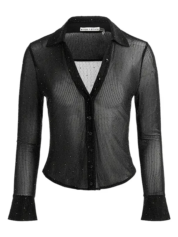 Women's Freya Embellished Sheer Top
