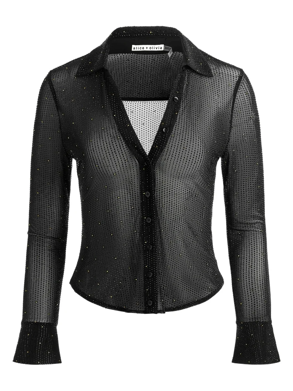 Women's Freya Embellished Sheer Top Women's Freya Embellished Sheer Top