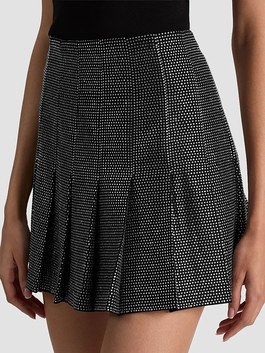 Alice + Olivia Women's Carter Embellished Pleated Mini Skirt | Thumbnail 5 Alice + Olivia Women's Carter Embellished Pleated Mini Skirt | Thumbnail 5