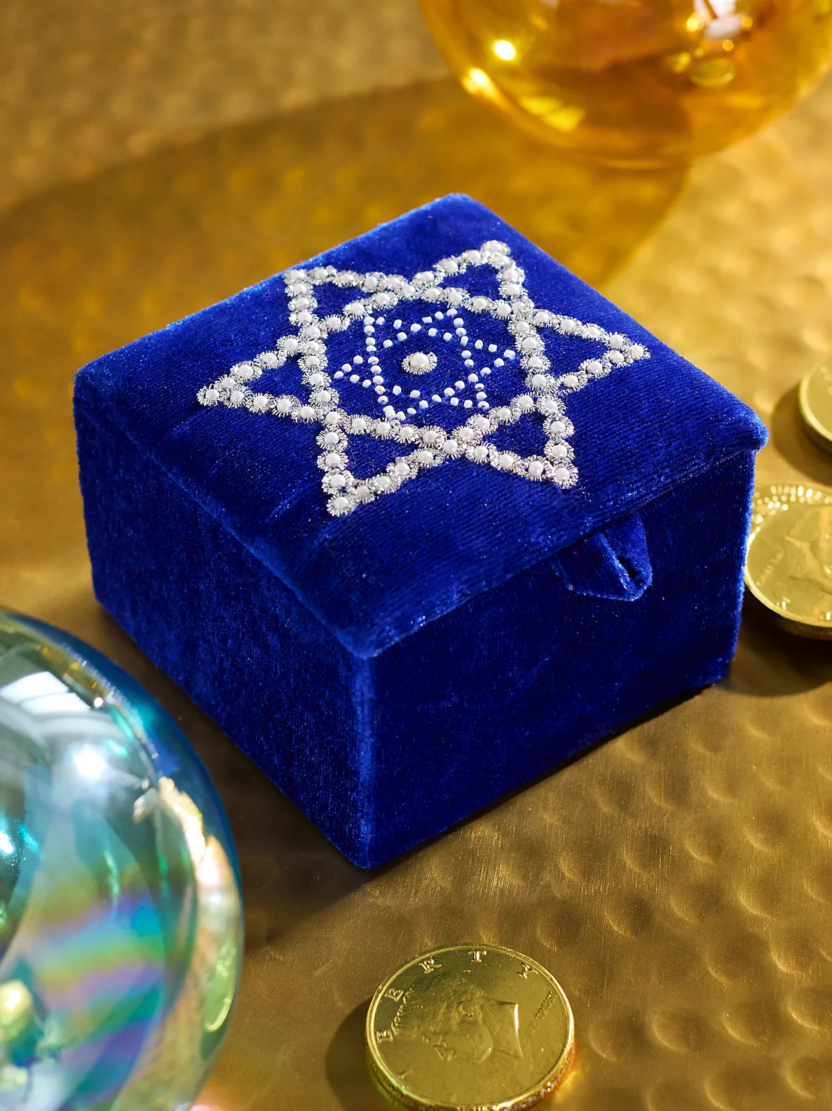 Sudha Pennathur Midnight Velvet Star Of David Keepsake Box