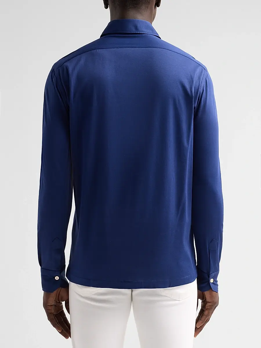 Kiton Men's Cotton Piqué Polo Shirt | Thumbnail 3 Kiton Men's Cotton Piqué Polo Shirt | Thumbnail 3