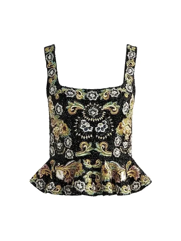 Women's Lilianna Embellished Peplum Corset Top