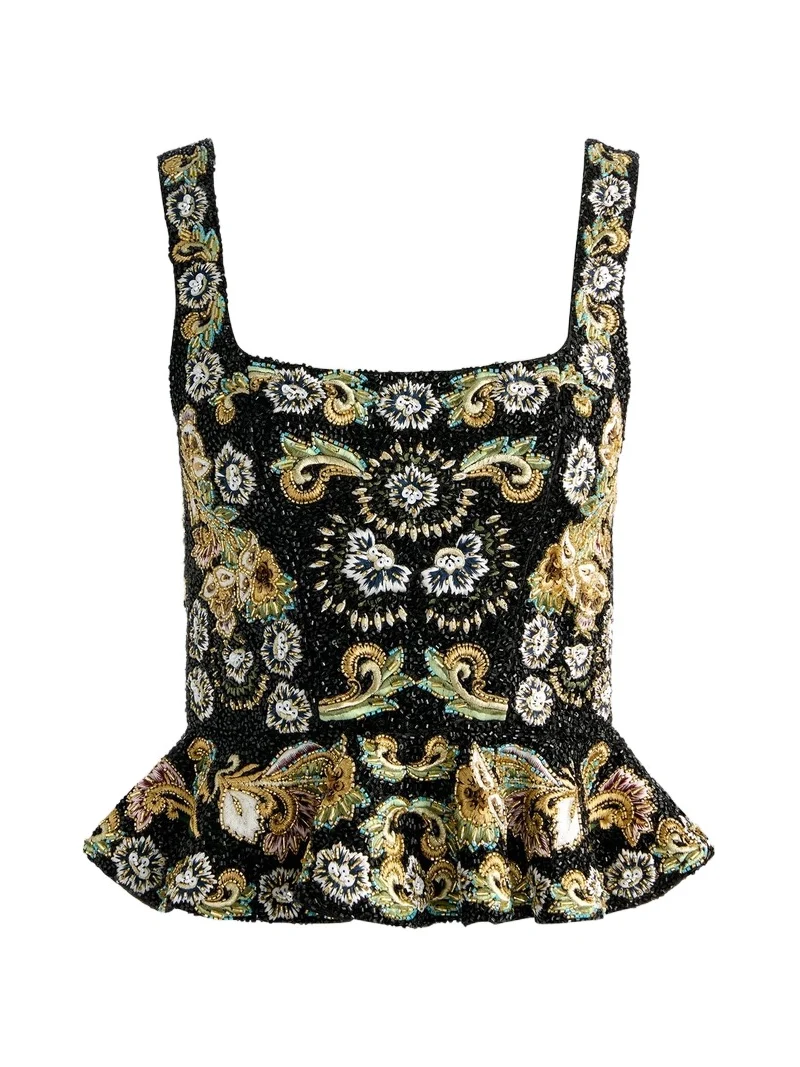 Women's Lilianna Embellished Peplum Corset Top Women's Lilianna Embellished Peplum Corset Top