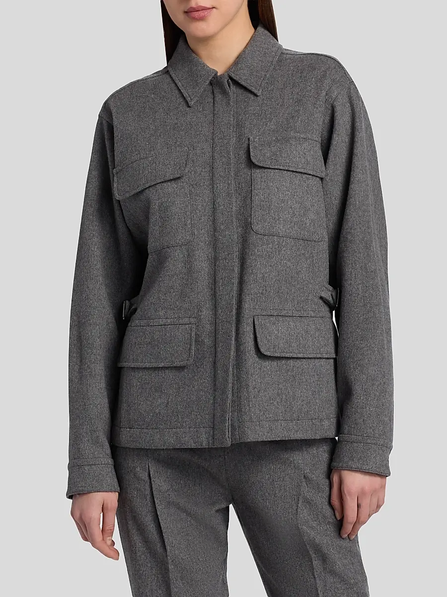 Co Women's Workwear Wool-Cashmere Shirt Jacket | Thumbnail 3 Co Women's Workwear Wool-Cashmere Shirt Jacket | Thumbnail 3