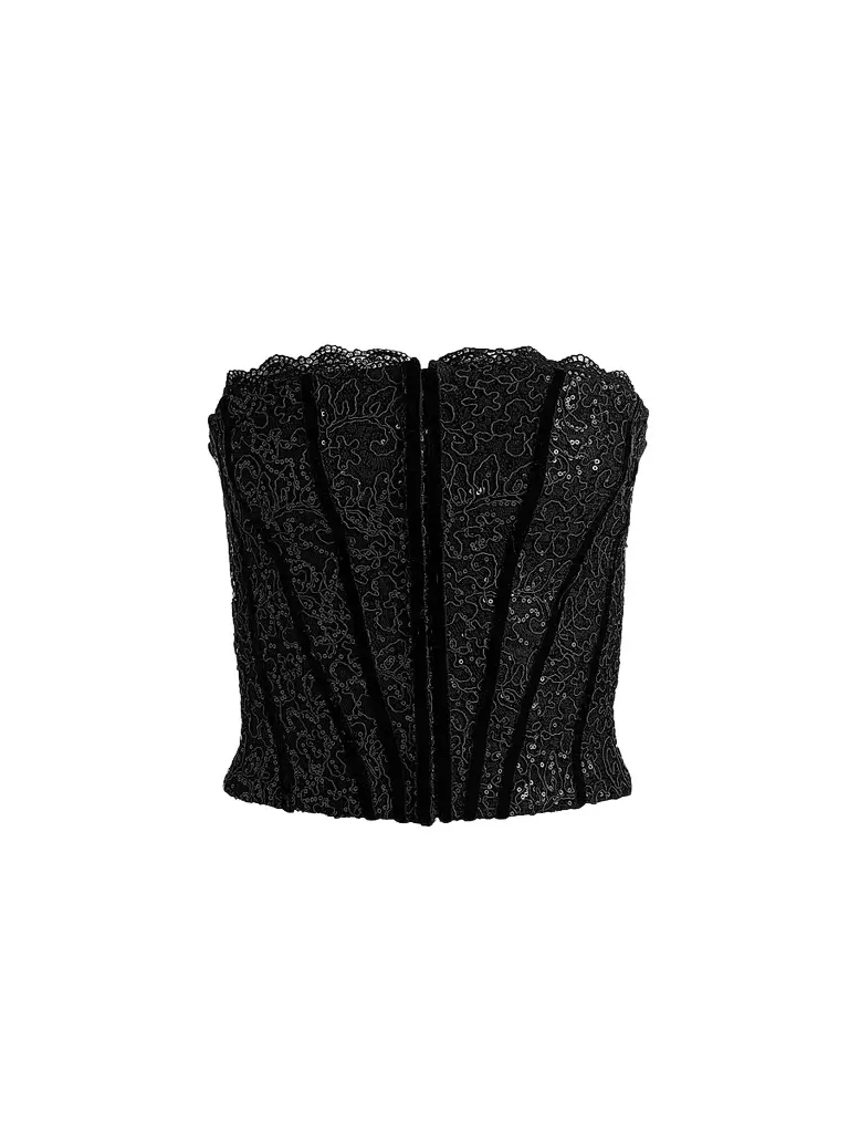 Alice + Olivia Women's Cosette Sequined Strapless Corset
