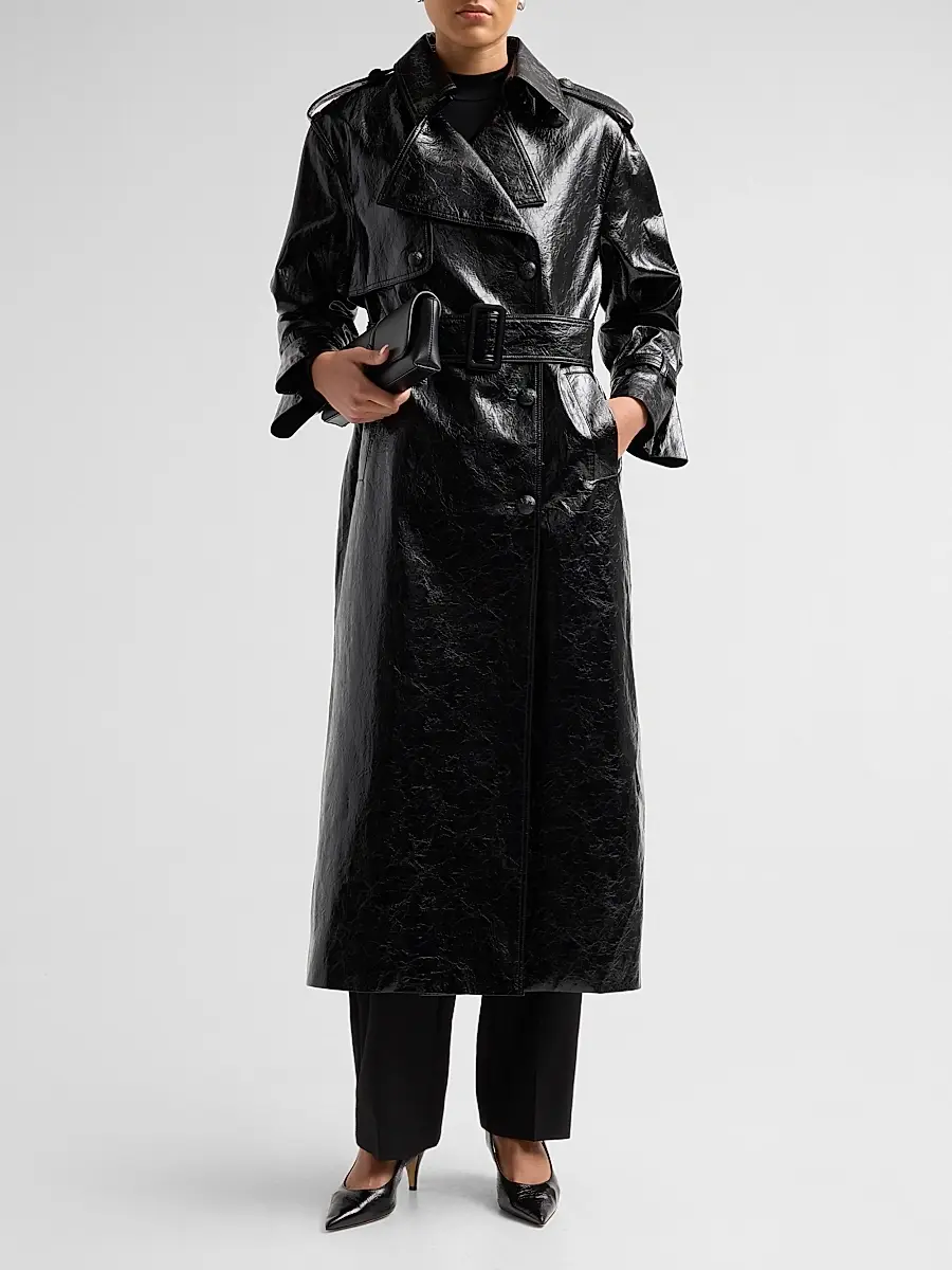 Kobi Halperin Women's Rose Coated Longline Coat | Thumbnail 2