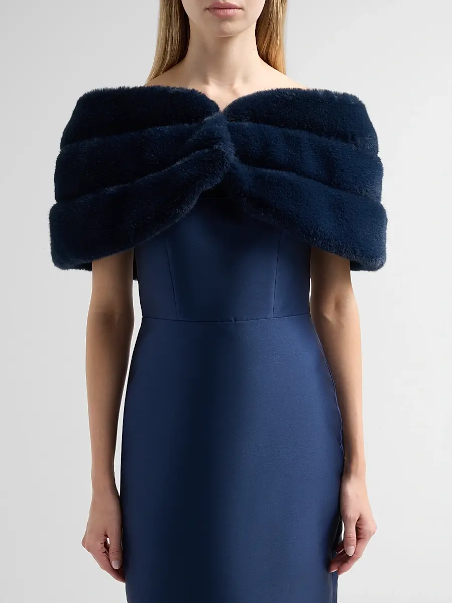 THEIA Women's Sierra Faux Fur Shawl | Thumbnail 5 THEIA Women's Sierra Faux Fur Shawl | Thumbnail 5
