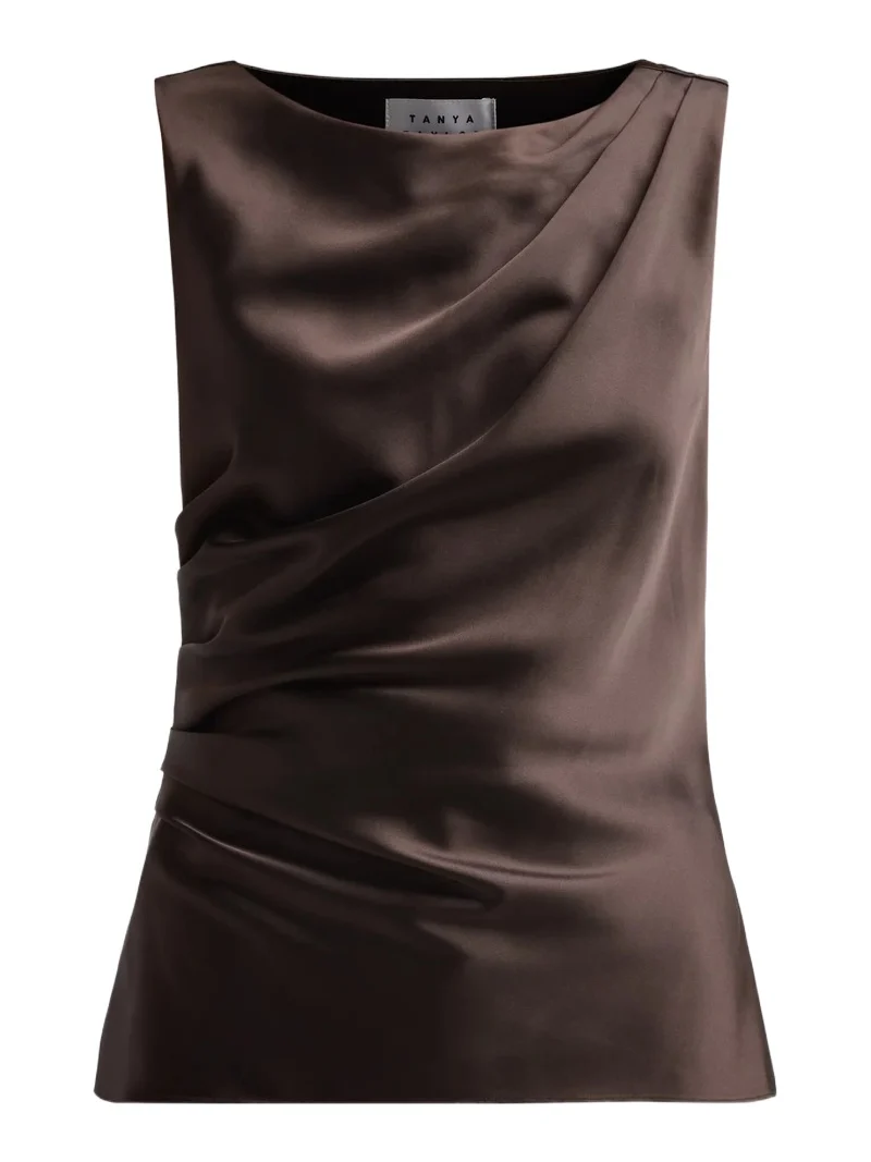 Women's Sasha Draped Satin Top Women's Sasha Draped Satin Top