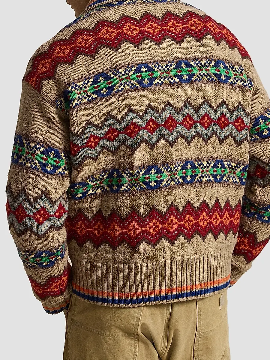 Polo Ralph Lauren Men's Fair Isle Wool-Blend Polo-Collar Sweater | Thumbnail 3 Polo Ralph Lauren Men's Fair Isle Wool-Blend Polo-Collar Sweater | Thumbnail 3