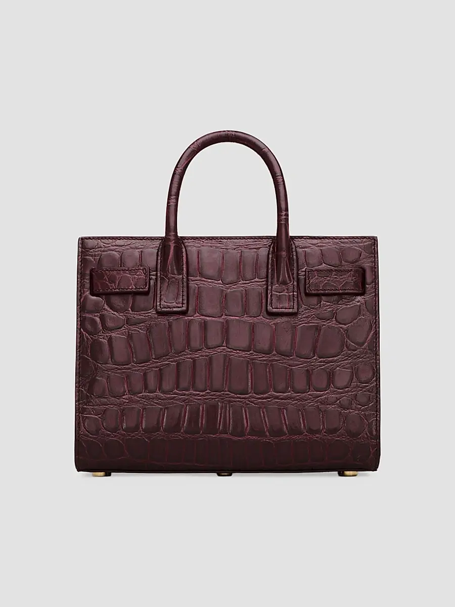 Saint Laurent Women's Sac De Jour in Crocodile-Embossed Leather Nano Top Handle Bag | Thumbnail 2 Saint Laurent Women's Sac De Jour in Crocodile-Embossed Leather Nano Top Handle Bag | Thumbnail 2