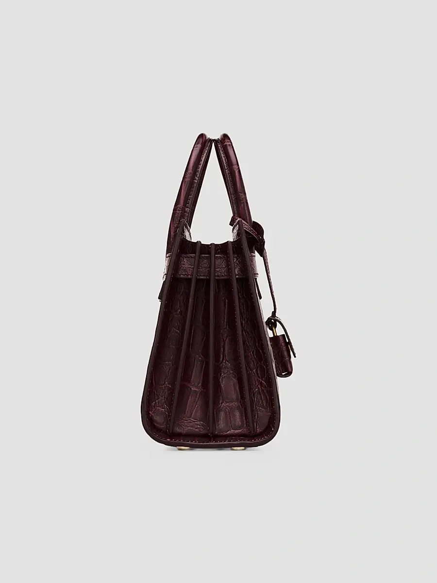 Saint Laurent Women's Sac De Jour in Crocodile-Embossed Leather Nano Top Handle Bag | Thumbnail 4 Saint Laurent Women's Sac De Jour in Crocodile-Embossed Leather Nano Top Handle Bag | Thumbnail 4