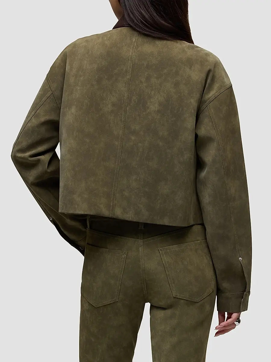 Hudson Jeans Women's Faux Suede Chore Jacket | Thumbnail 3