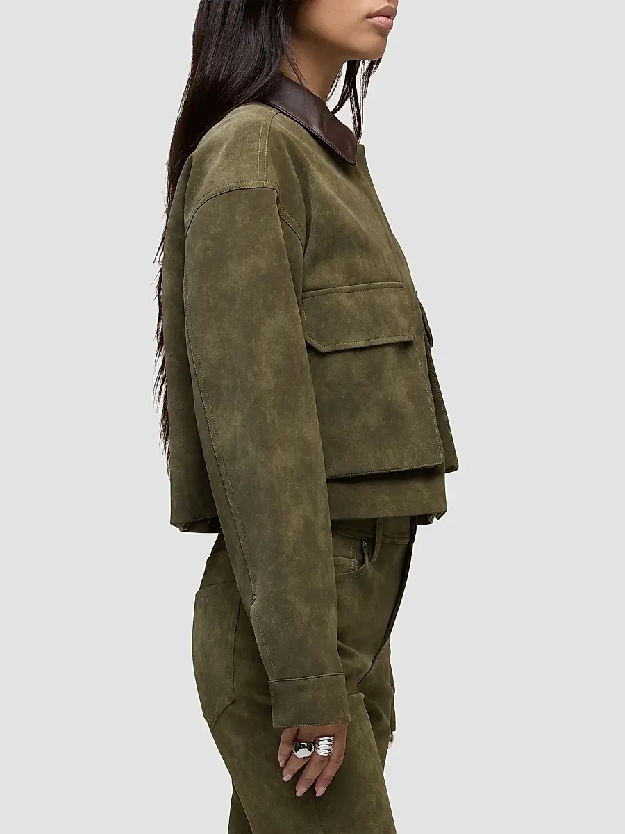 Hudson Jeans Women's Faux Suede Chore Jacket | Thumbnail 5