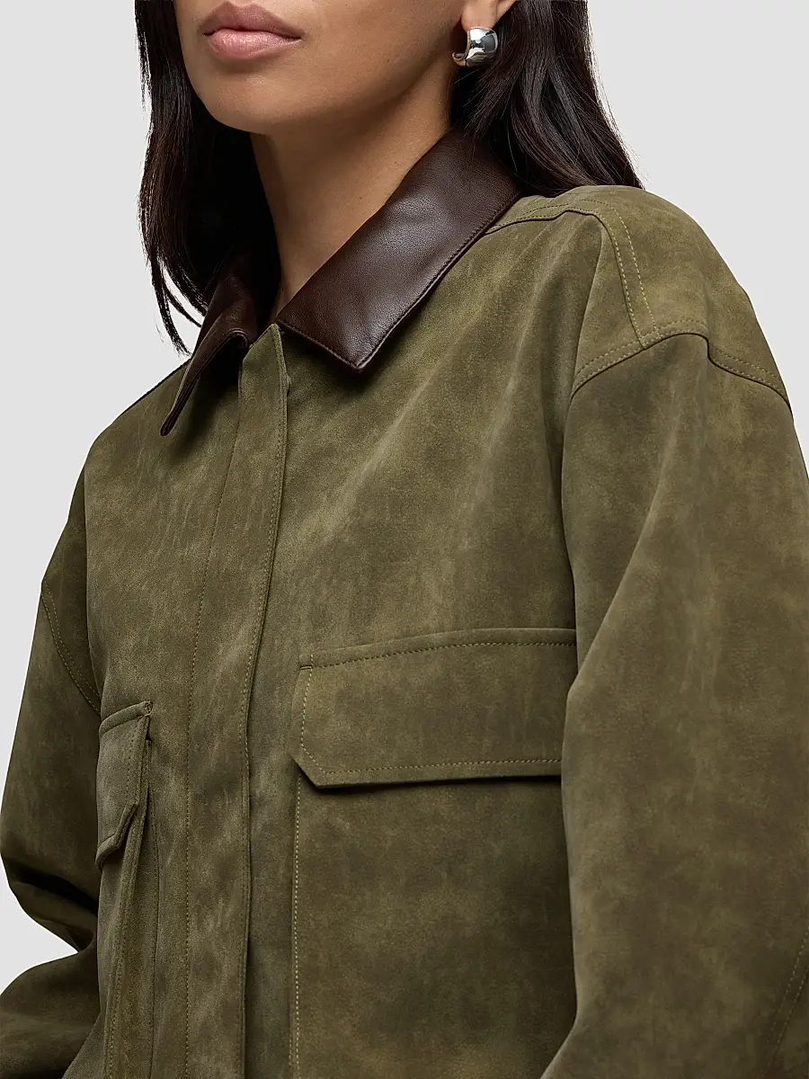 Hudson Jeans Women's Faux Suede Chore Jacket | Thumbnail 6