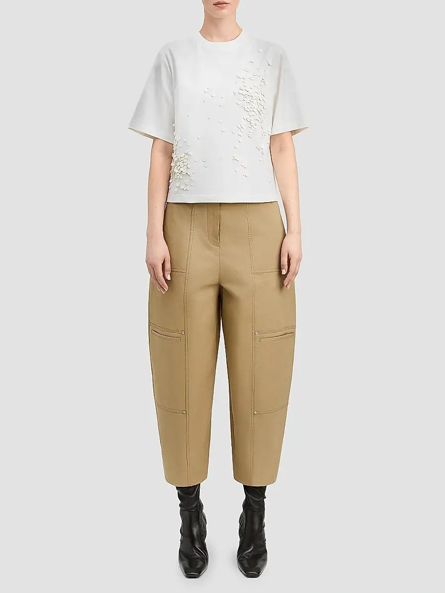 Derek Lam Women's Luke Paillette Heavyweight Jersey T-Shirt | Thumbnail 2 Derek Lam Women's Luke Paillette Heavyweight Jersey T-Shirt | Thumbnail 2