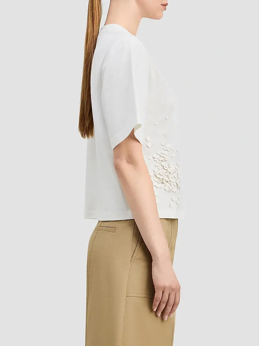 Derek Lam Women's Luke Paillette Heavyweight Jersey T-Shirt | Thumbnail 5 Derek Lam Women's Luke Paillette Heavyweight Jersey T-Shirt | Thumbnail 5