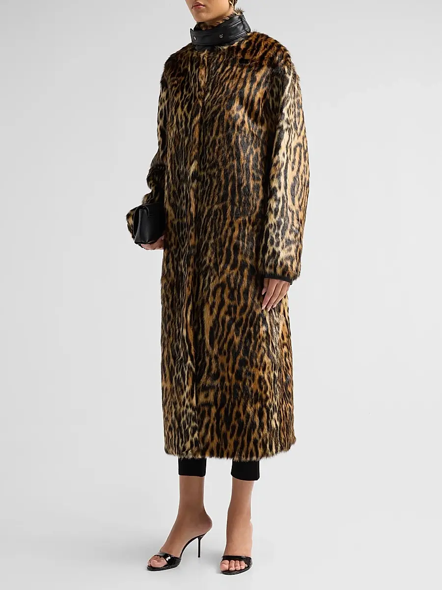 Et Ochs Women's Vonn Leopard-Print Faux-Fur Coat | Thumbnail 4 Et Ochs Women's Vonn Leopard-Print Faux-Fur Coat | Thumbnail 4