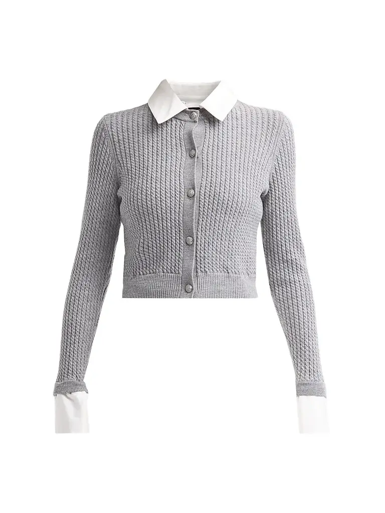 Alice + Olivia Women's Dollie Wool-Blend Cardigan