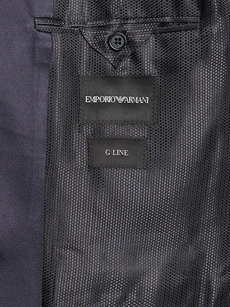 Emporio Armani Men's Textured Wool Dinner Jacket | Thumbnail 5 Emporio Armani Men's Textured Wool Dinner Jacket | Thumbnail 5