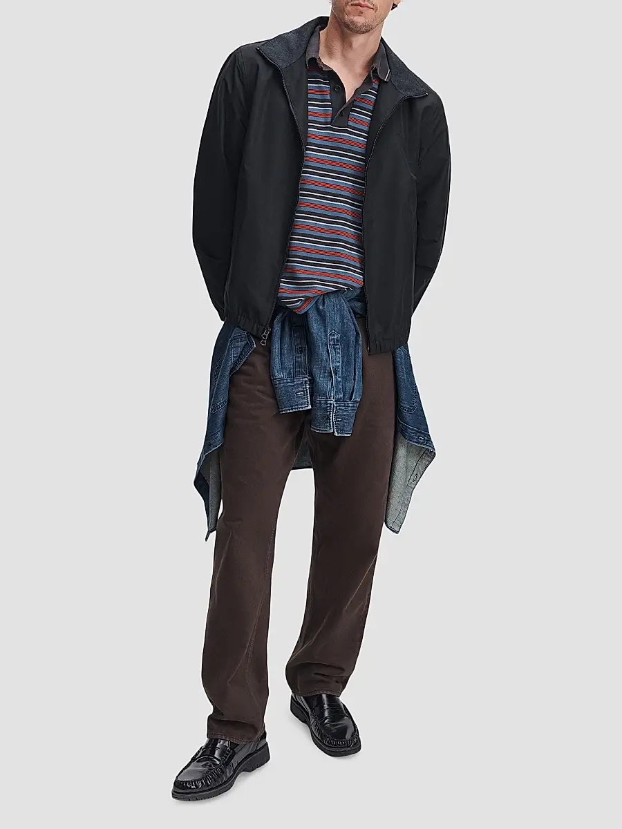 rag & bone Men's Striped Cotton Piqué Polo Shirt | Thumbnail 2 rag & bone Men's Striped Cotton Piqué Polo Shirt | Thumbnail 2