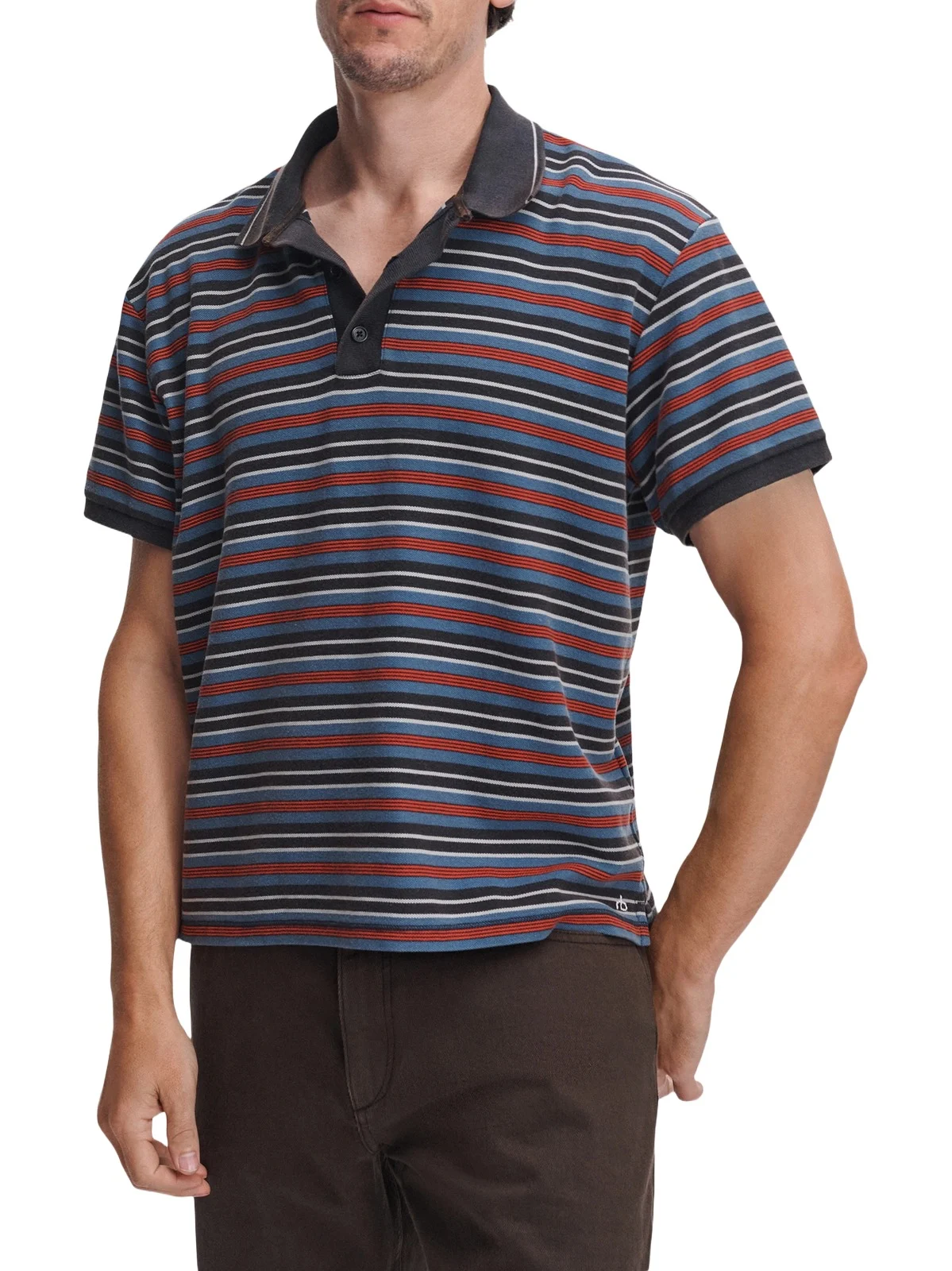 Men's Striped Cotton Piqué Polo Shirt Men's Striped Cotton Piqué Polo Shirt