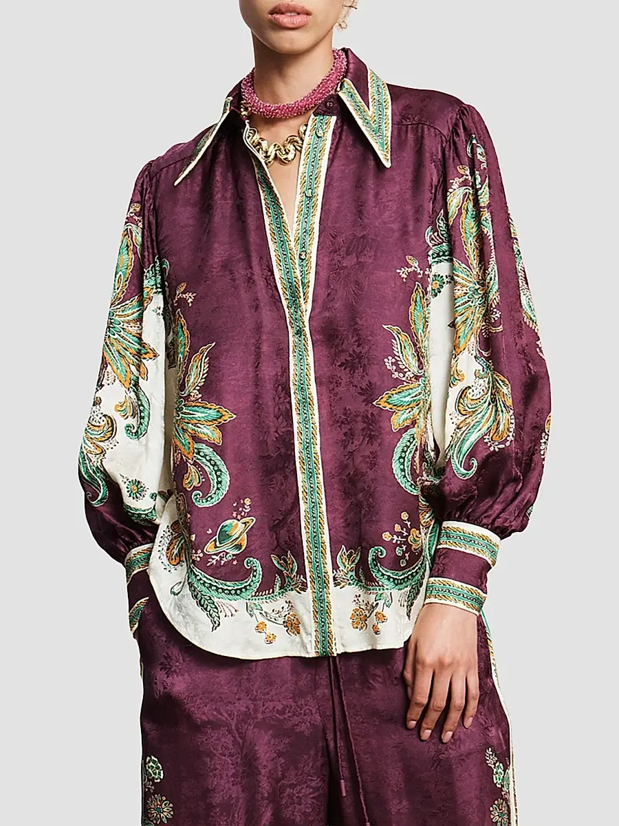 ALÉMAIS Women's Ruthie Paisley Shirt | Thumbnail 4 ALÉMAIS Women's Ruthie Paisley Shirt | Thumbnail 4