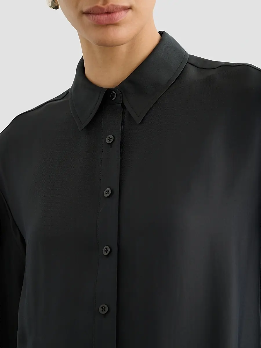 Toccin Women's Toni Lace-Hem Satin Shirt | Thumbnail 7 Toccin Women's Toni Lace-Hem Satin Shirt | Thumbnail 7