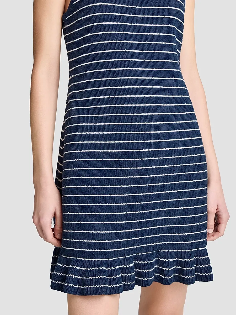 JW Anderson Women's Striped Cotton-Blend A-Line Mini Dress | Thumbnail 4 JW Anderson Women's Striped Cotton-Blend A-Line Mini Dress | Thumbnail 4