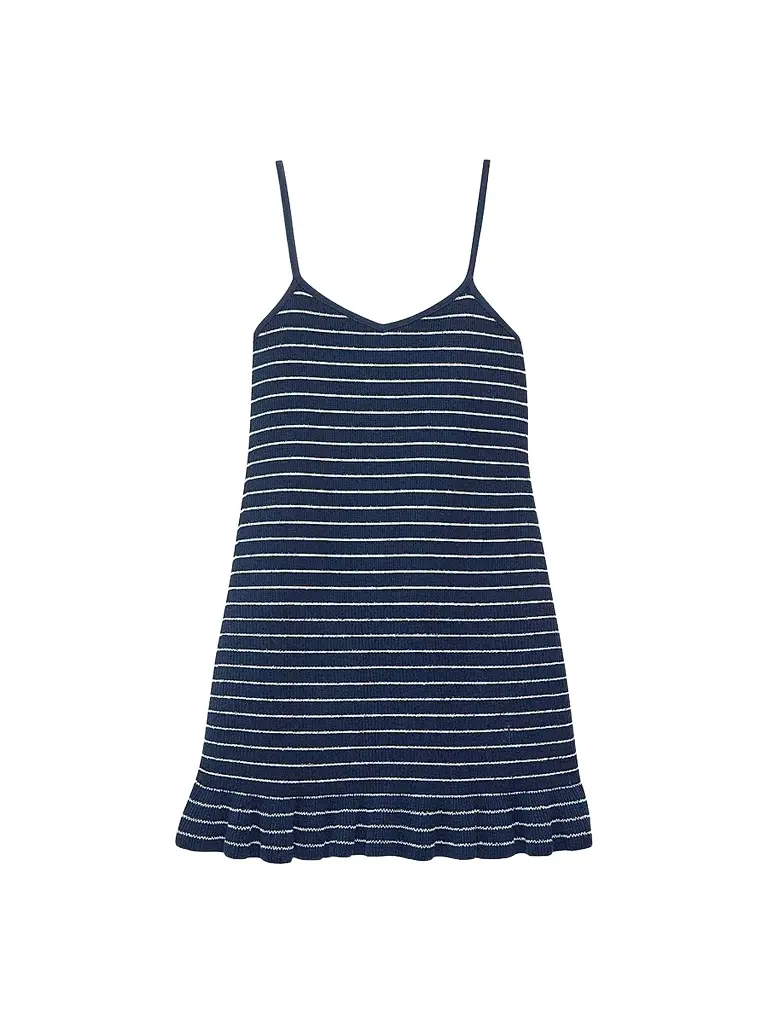 JW Anderson Women's Striped Cotton-Blend A-Line Mini Dress