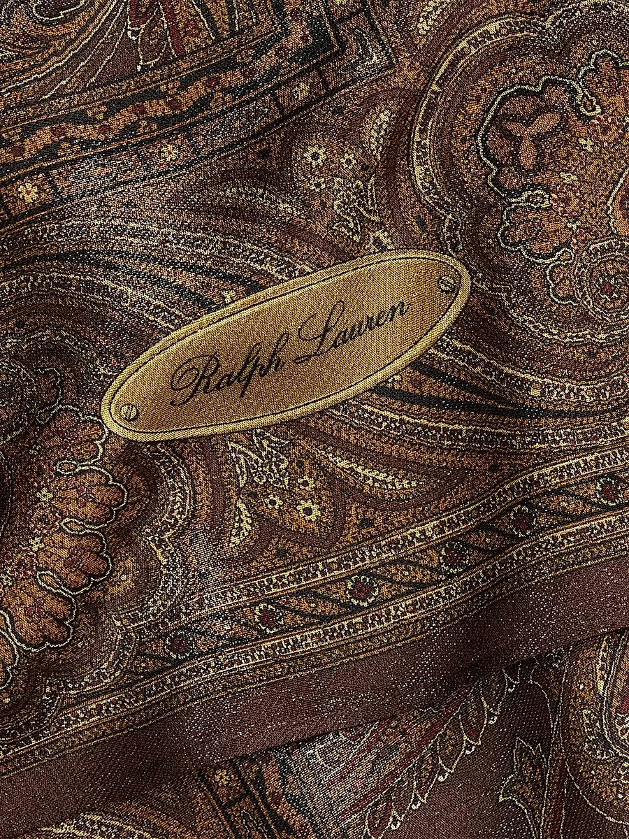 Ralph Lauren Collection Women's Paisley Silk-Blend Square Scarf | Thumbnail 4 Ralph Lauren Collection Women's Paisley Silk-Blend Square Scarf | Thumbnail 4