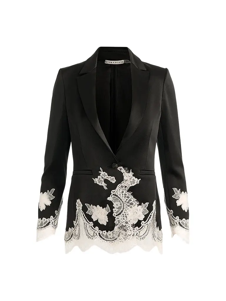 Alice + Olivia Women's Breann Floral-Embroidered Blazer