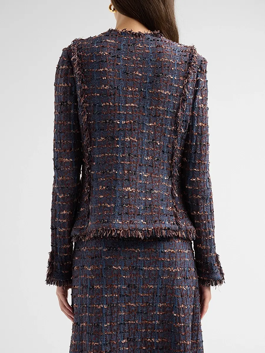 Misook Women's Fringed Jacket | Thumbnail 3 Misook Women's Fringed Jacket | Thumbnail 3
