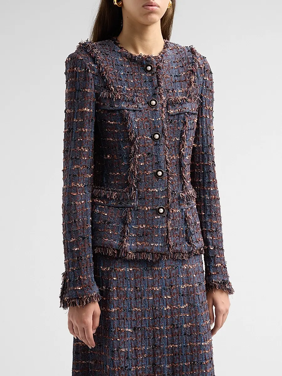 Misook Women's Fringed Jacket | Thumbnail 4 Misook Women's Fringed Jacket | Thumbnail 4
