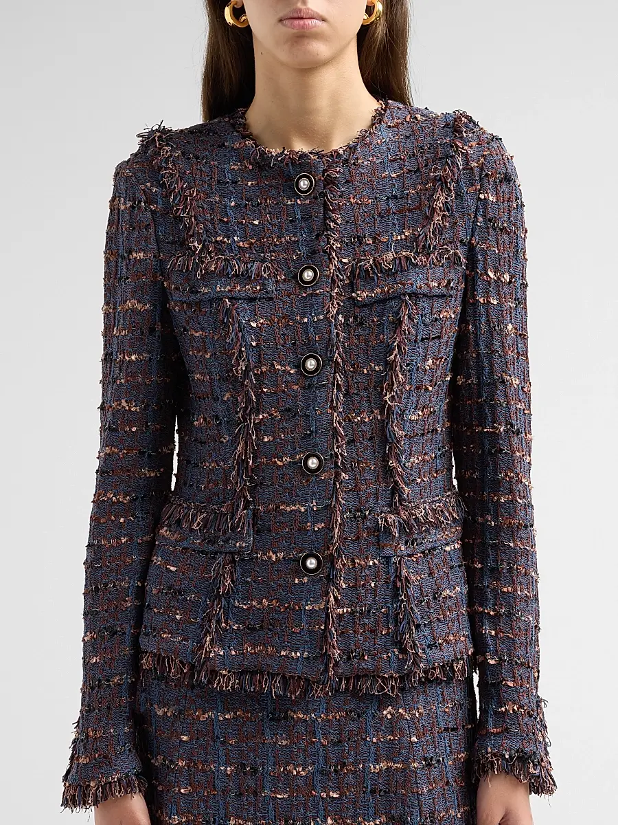 Misook Women's Fringed Jacket | Thumbnail 5 Misook Women's Fringed Jacket | Thumbnail 5
