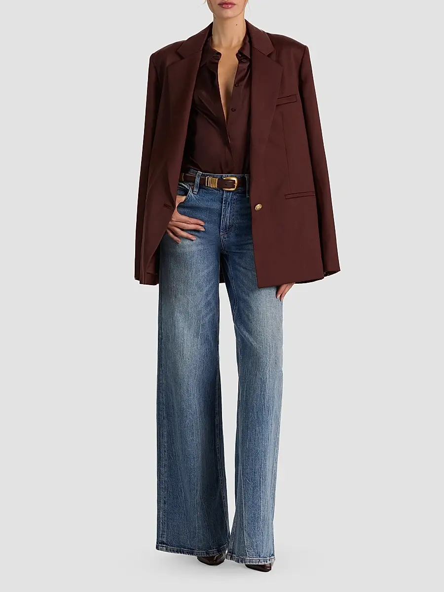 Alice + Olivia Women's Ronan Stretch-Wool Oversized Boxy Blazer | Thumbnail 2 Alice + Olivia Women's Ronan Stretch-Wool Oversized Boxy Blazer | Thumbnail 2