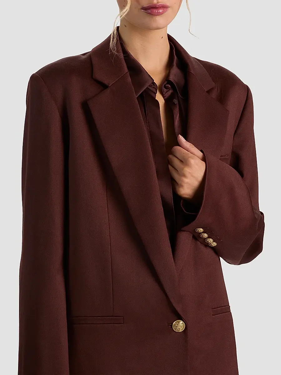 Alice + Olivia Women's Ronan Stretch-Wool Oversized Boxy Blazer | Thumbnail 5 Alice + Olivia Women's Ronan Stretch-Wool Oversized Boxy Blazer | Thumbnail 5