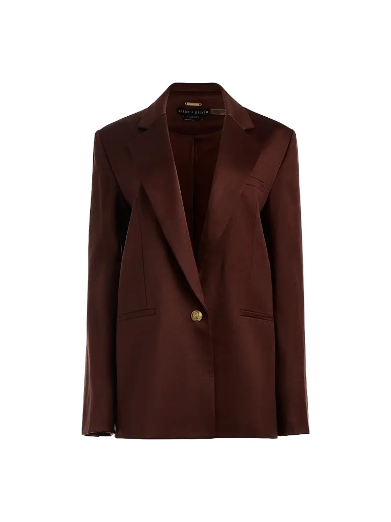 Alice + Olivia Women's Ronan Stretch-Wool Oversized Boxy Blazer