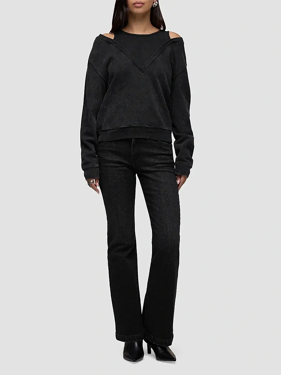 Hudson Jeans Women's Lolo Layered Sweatshirt | Thumbnail 2 Hudson Jeans Women's Lolo Layered Sweatshirt | Thumbnail 2