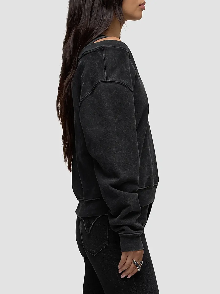 Hudson Jeans Women's Lolo Layered Sweatshirt | Thumbnail 5 Hudson Jeans Women's Lolo Layered Sweatshirt | Thumbnail 5