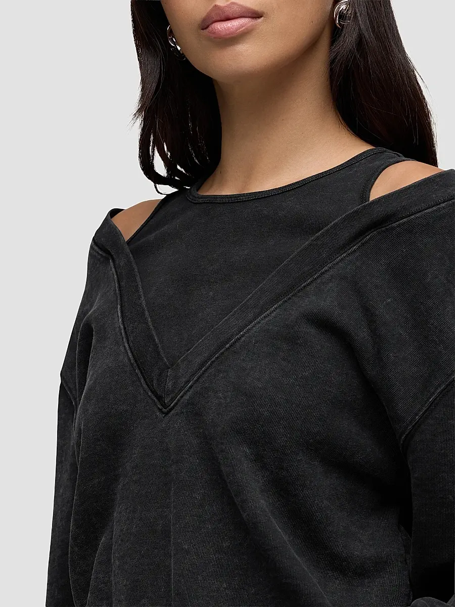 Hudson Jeans Women's Lolo Layered Sweatshirt | Thumbnail 6 Hudson Jeans Women's Lolo Layered Sweatshirt | Thumbnail 6