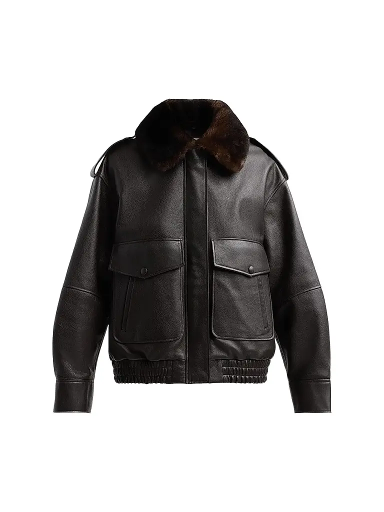 Loulou de Saison Women's Russo Leather Military Jacket
