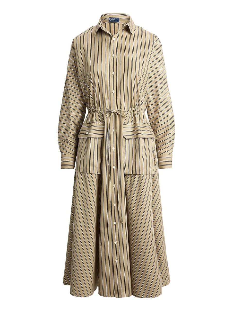 Polo Ralph Lauren Women's Striped Cotton Canvas Utility Shirtdress