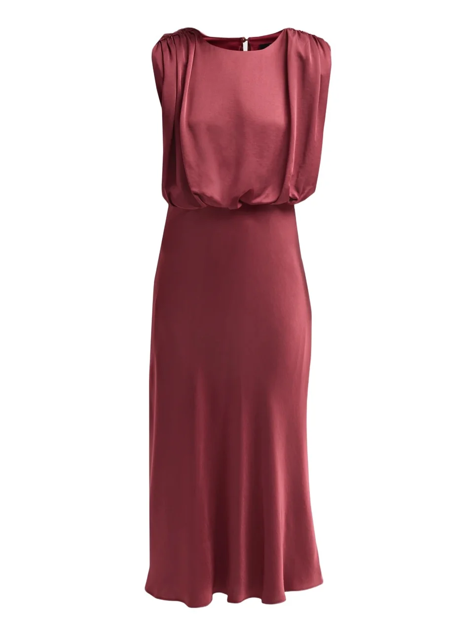 Women's Flora Satin Blouson Midi Dress Women's Flora Satin Blouson Midi Dress
