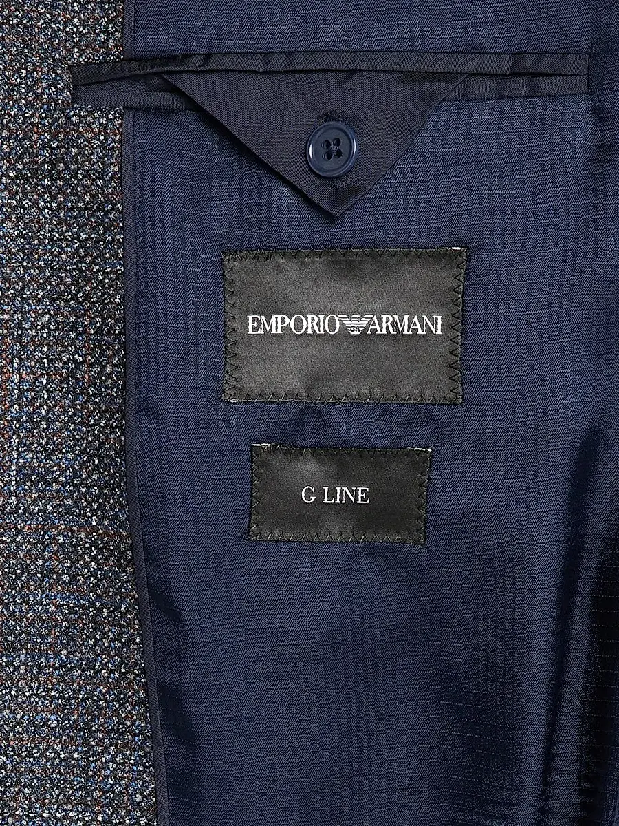 Emporio Armani Men's Melange Wool-Blend Sport Coat | Thumbnail 5 Emporio Armani Men's Melange Wool-Blend Sport Coat | Thumbnail 5
