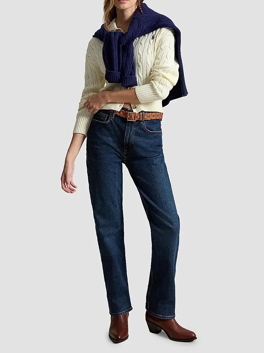 Polo Ralph Lauren Women's Cable-Knit Cotton Cardigan | Thumbnail 2 Polo Ralph Lauren Women's Cable-Knit Cotton Cardigan | Thumbnail 2