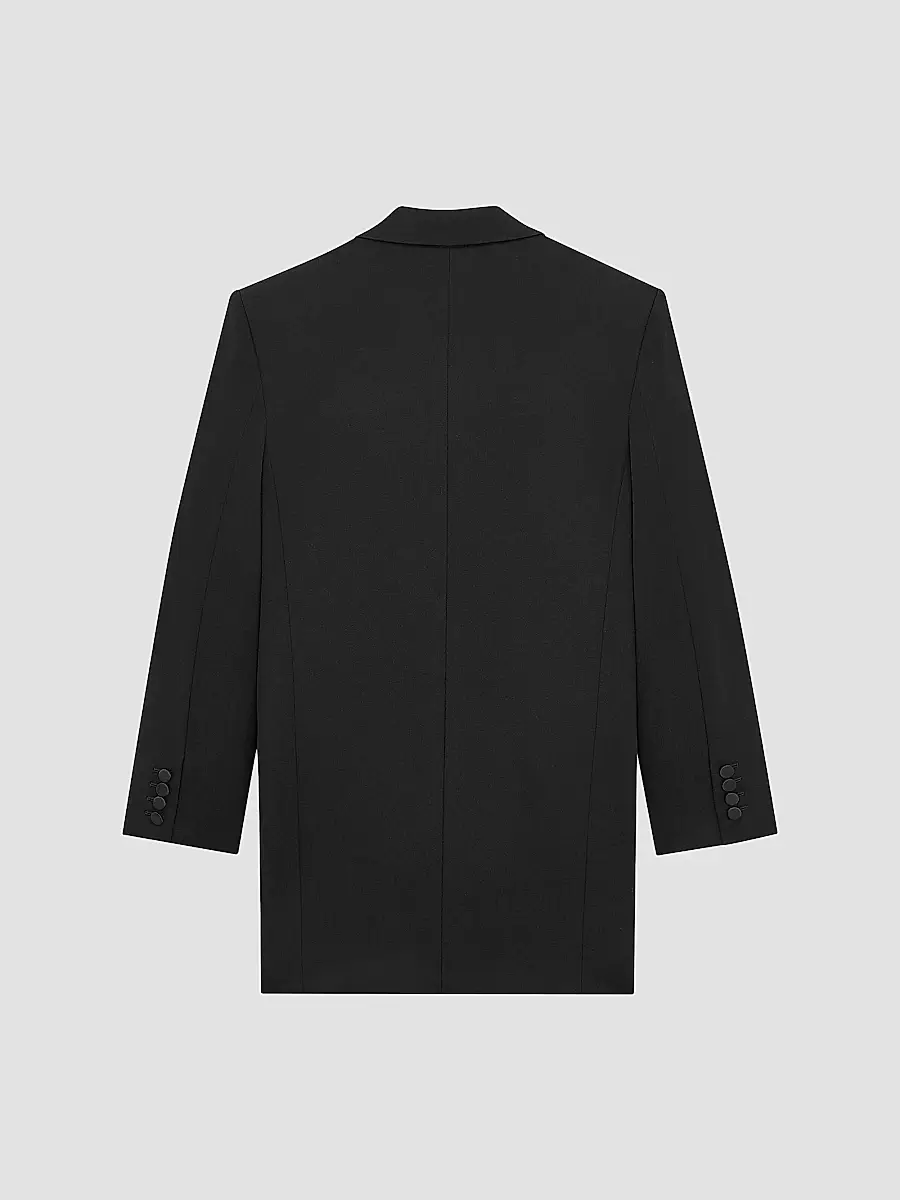 Saint Laurent Women's Dress in Grain De Poudre | Thumbnail 2