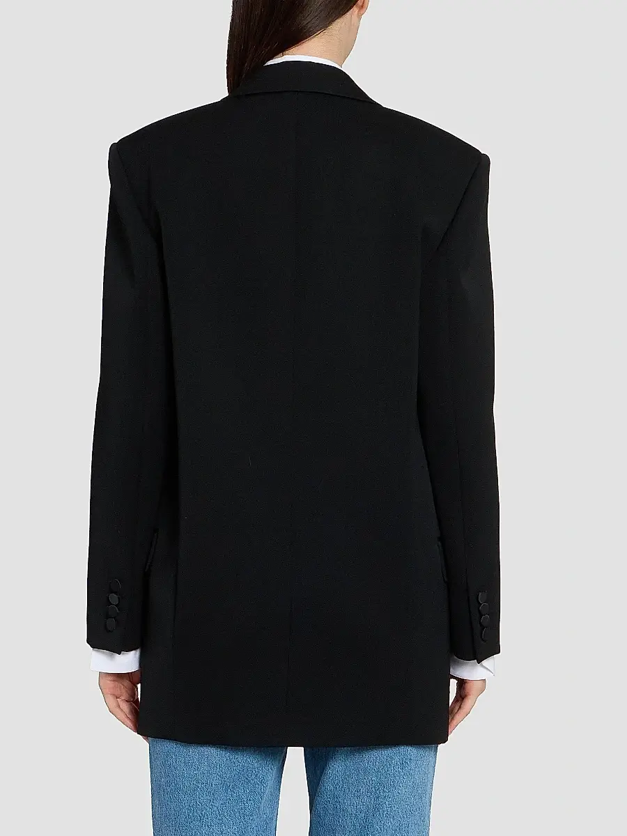 Saint Laurent Women's Dress in Grain De Poudre | Thumbnail 6