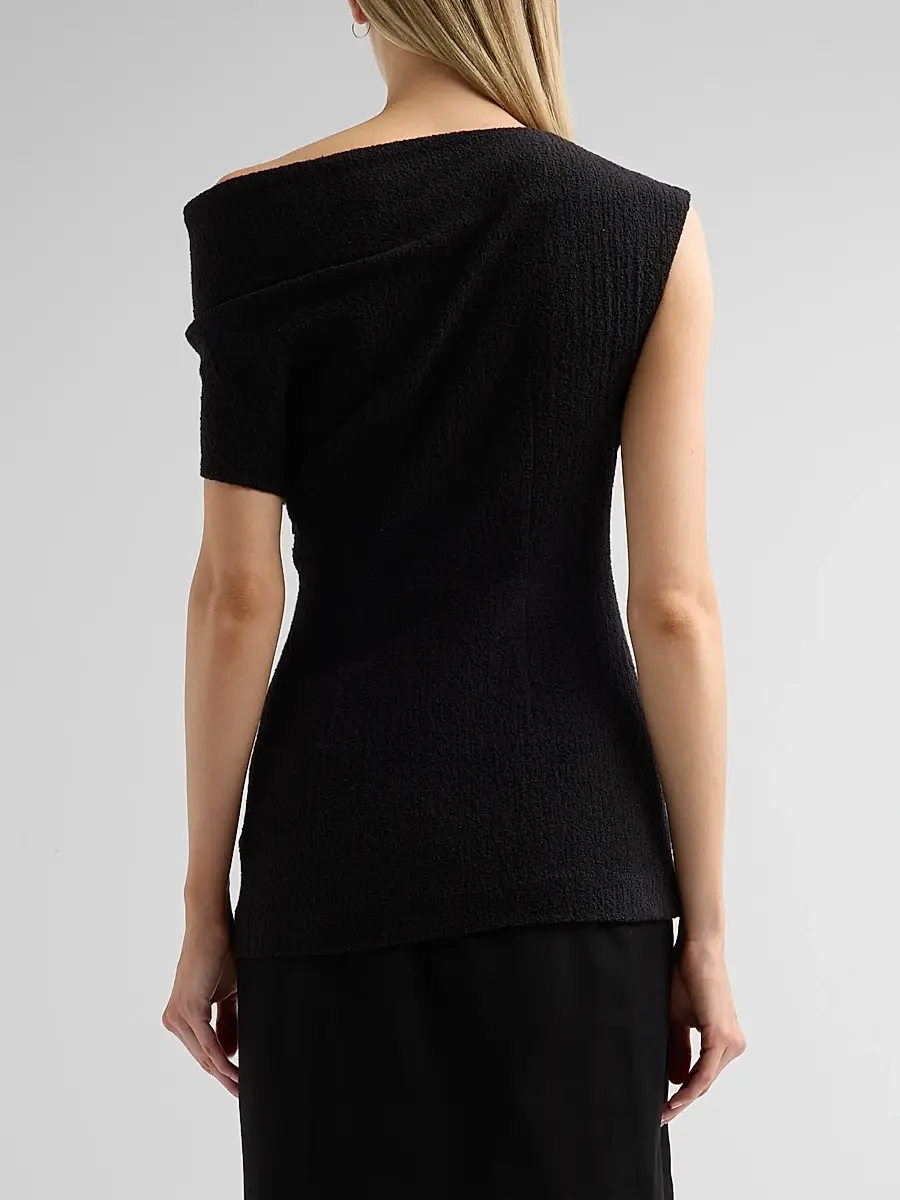 TOTEME Women's Draped One-Shoulder Top | Thumbnail 3 TOTEME Women's Draped One-Shoulder Top | Thumbnail 3